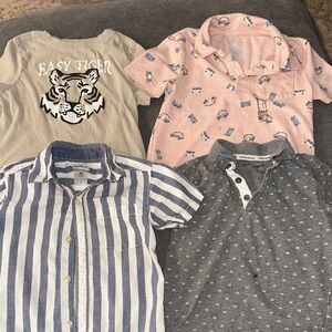 Calvin Klein Blue and White Striped Kids Shirt